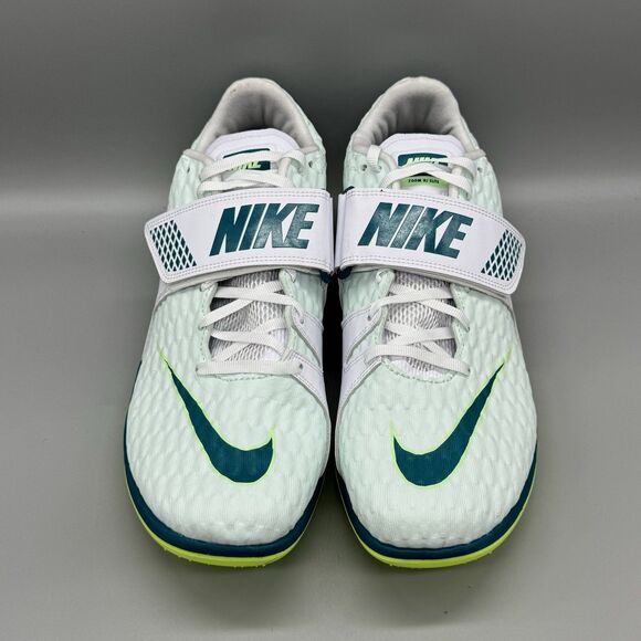 Nike Zoom High Jump HJ Elite White Green Track Shoe FZ9636 100 Men Size 10 NEW - Picture 2 of 10